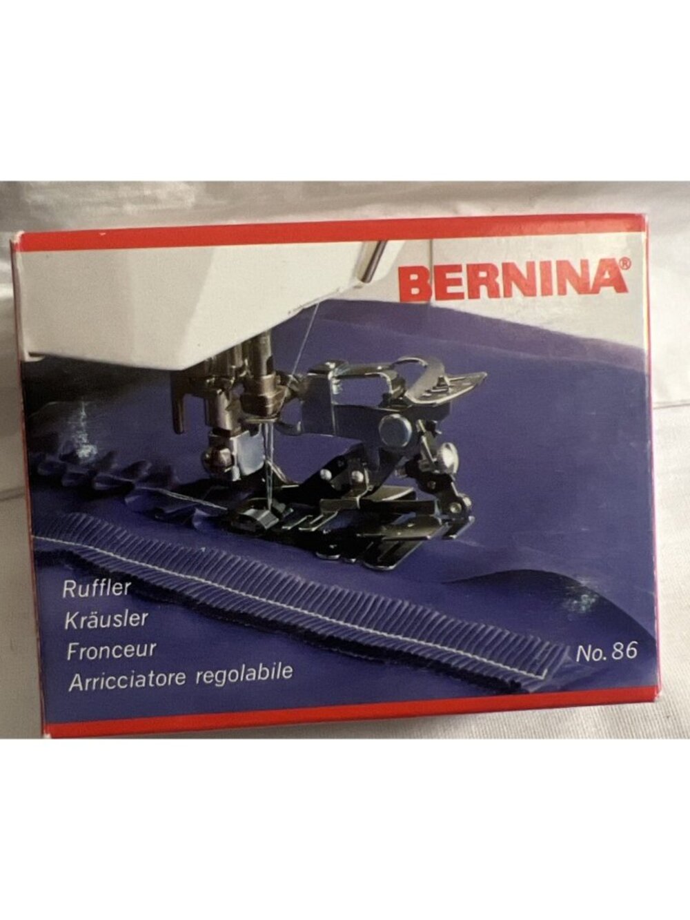 NEW Bernina No. 86 Ruffler Sewing Machine Attachment with Box Instructions